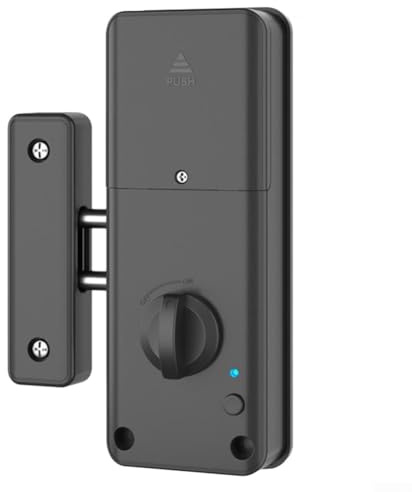 RANRAO Türschloss für TTlock Smart unsichtbares Holz-Türschloss IC-Karte mit App/Kartenentriegelung für Türsicherheit (schwarz), 0IJNS1U2LLHNADPZZ5QP