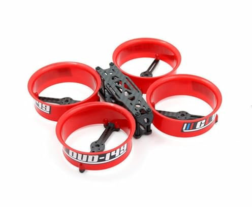 ZEMNLO 3-Zoll-Mikrokanal-Rahmensatz aus Kohlefaser for 1408-Motoren, Rc, Fpv, Racing, Quadrocopter Quadrocopter-Rahmenarme (Color : Frame kit Red)