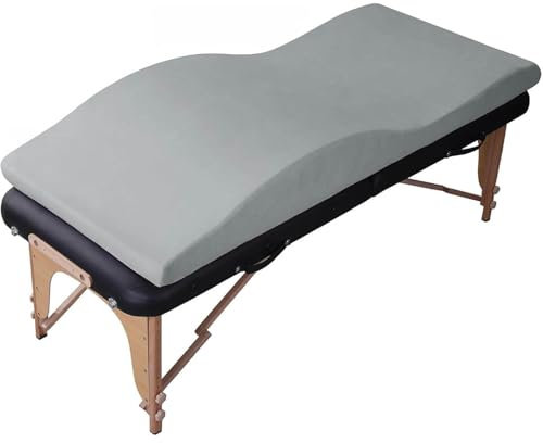 BESTXH Gebogenes Massagetischkissen, Hochdichter Schaumstoff Wimpernbettkissen, Ergonomisch Gestalteter Wimpernbettaufsatz (Bett Nicht Im Lieferumfang Enthalten),Grau,60 * 180cm