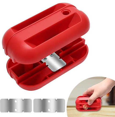 Edge Banding Trimmer with 2 Tungsten Carbide Blades, Anglecai Edge Banding Cutter for Veneer Edge Trimmer, Hand Planer Edge Quad Bander for Woodworking Edge Trimmer