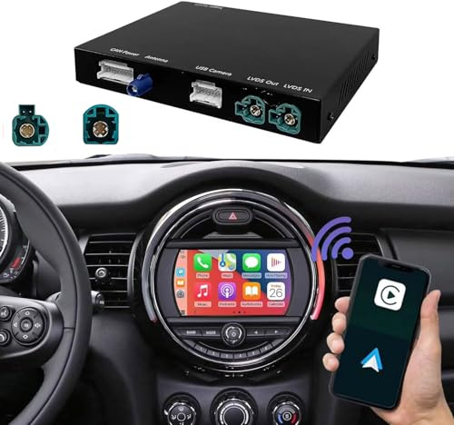 Drahtloses Carplay Android System Decode Box Autoradio Radio für Mini R55 R56 R57 R58 R60 R61 F54 F55 F56 Clubman Countryman Cooper John Cooper Works CIC System Box,Unterstützt Mirrorlink