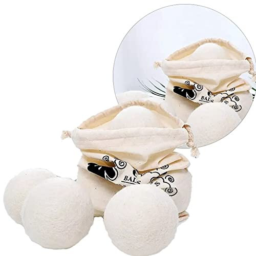 Dryer Balls, Wool Dryer Balls Wool Dryer Balls 6Pcs Reusable Wool Balls for Dryer for Speeding Up Dry Time