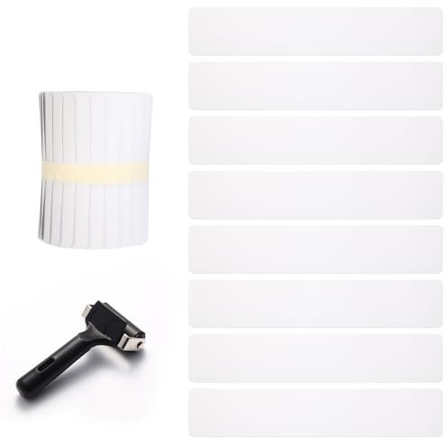 TTSTOIEE Treppenstufen matten – selbstklebende Stufenmatten 15 Stück (15 x 80 cm) + Kleberolle – wasserfest, rutschfest, sturzsicher, Treppenschutz für Treppen, Badezimmer und Balkone