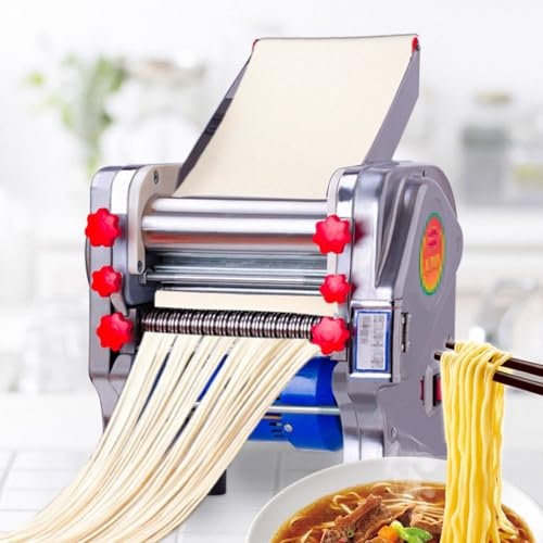 Noodle Maker Machine,Pasta Making Machine,Noodle Maker For Commercial And Home,Pure Copper Motor 550W/750W，Noodle Width 3mm/9mm，Skin Thickness 0.3-5mm,For Lasagna,Fettuccine,Dumpling Wrappers(200-Nood