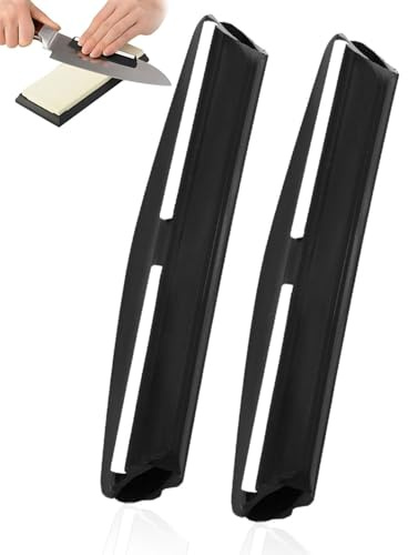 KEMUZ Knife Sharpening Guide Sanding Aid Angle Guide Sharpening Tools for Sharpening Stone 2 Pieces Black
