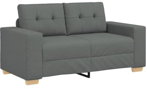 ULUYYUC Wohnzimmer Couch Sessel Wohnzimmer Gartensofa Lounge Sofa Outdoor - Zweisitzer-Sofa Dunkelgrau 120 cm Stoff für Küche Esszimmer Wohnzimmer Balkon