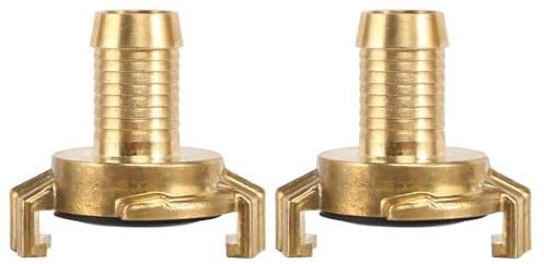 Zbssny Messing Schnellkupplung, 2 Stück Gartenschlauch Schnellkupplungen, Schnellkupplung mit 1/2 Zoll Steckkupplung Klauenkupplung Adapter für Gartenschlauch Verbinder Steckkupplung