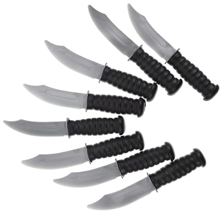 BESTonZON 8 pièces Couteaux Décoratifs Halloween Jouets Imitation pour Garçon Fille Accessoires Performance Fête Déguisement