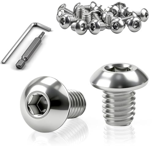 130 Stk Linsenkopfschrauben M4 x 8mm Edelstahl Innensechskant M4 Schrauben | Flachkopfschrauben Vollgewinde Rundkopfschrauben Korrosionsbeständig für Küchenmontage, Möbelreparatur und Heimwerker