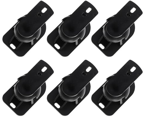 SHOWERORO Support Mural pour Haut-parleurs 6 Pièces en Abs, Angle Réglable 20°, Rotation et Inclinaison pour Chambre ou Zone Gaming, Design Moderne et Robuste