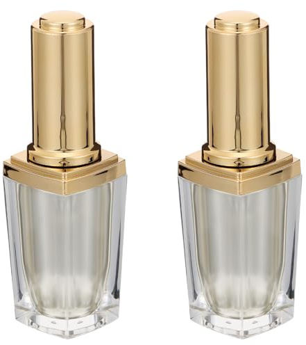 SHOWERORO 2pcs Nail Polish Bottles Empty Container Refillable Nail Polish Bottle Lid and Brush for Manicure Store Supplies and Travel Use Random Color