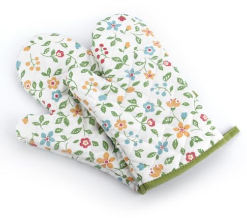 Oven Gloves, Forest Fable Gauntlet Set of 2, Heat-Resistant Oven Mitts, Woodland Animal Print, Machine Washable Kitchen Essentials, Oven Mitts for Kitchen Cooking, Dessert Making, BBQ