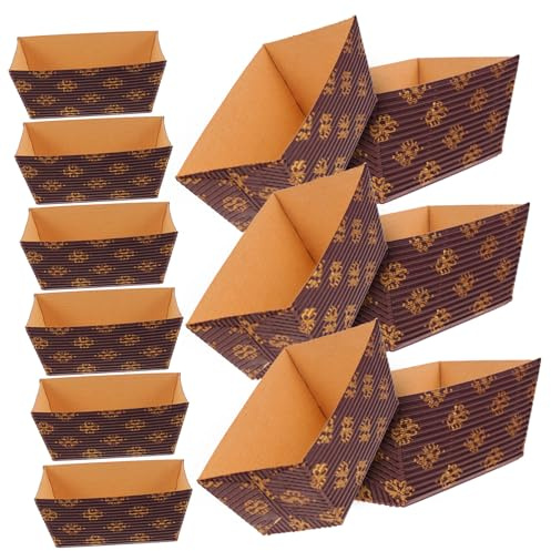 Generic Set 25 Stampi di Carta per Plumcake e Pane Rettangolari Resistenti e Pratici per Cottura in Forno per Feste di Compleanno e Riunioni Familiari