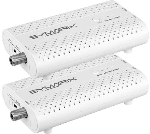 SYMARIX TMU 31 MoCA 2.5 Ethernet Over Coax Modem (EoC) Gigabit-Ethernet über Koaxialkabel Latenz <1ms (Starter-Set)