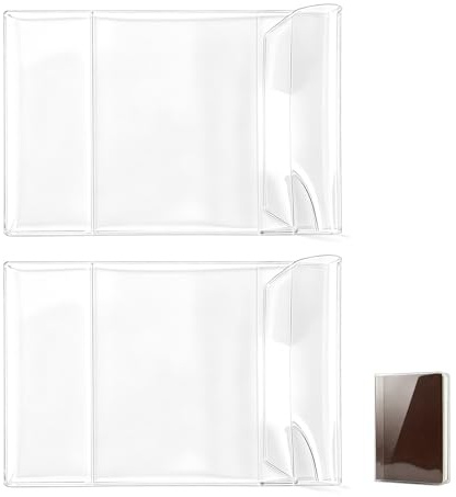Buchumschlag Klarsichthüllen Klarsichthülle A5 – Jelly PVC Kunststoff Buchhülle, Buchhüllen, Transparent, Feuchtigkeitsabweisend & Multifunktional, Buchumschlag für A5 Planner, Journal (2 Stück)