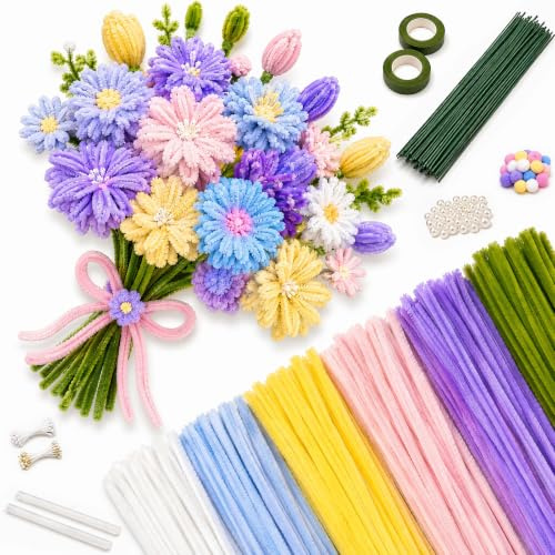 OVIANOR Limpiapipas Manualidades 500PCS, Limpia Pipas 6 Colores