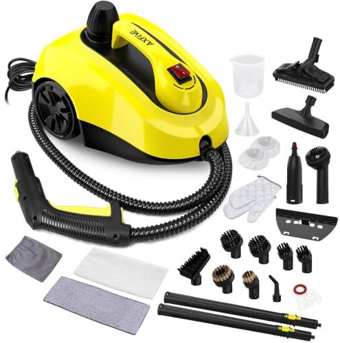 Steam Cleaner, Steamer for Cleaning with 26 Accessories, Steam Cleaner for Home with 5M Extra-Long Power Cord for Home Floor Cleaning, Tile Detailing, Grout, Upholstery.