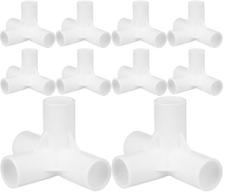 jojofuny Conectores de Plástico para Armario y Zapatero 10 Piezas Diámetro Interior de 16mm y Junta Cruzada de 90° para Organizadores en Hogar
