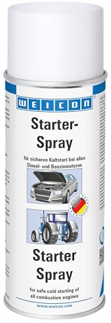 WEICON Starter-Spray, 400 ml, Starthilfespray, Startpilot-Spray für Benzin- und Dieselmotoren, Rasenmäher & Generatoren | Starthilfespray, Startpilot-Spray für Benzin- und Dieselmotoren, Rasenmäher & Generatoren