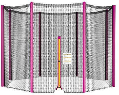 ULTRAPOWER SPORTS reservnät säkerhetsnät trampolnät för trampolin Ø 244 305 366 430 cm rosa 305cm - 8Stangen