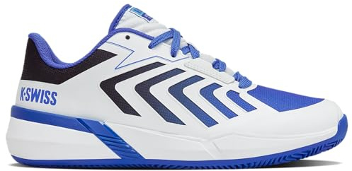 K-Swiss ULTRASHOT Team 2 Clay Tennis Shoe, White/Dazzling Blue/Baltic Sea, 44,5 EU