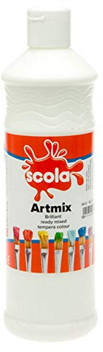 scola Artmix Water Based 600ml Ready Mixed Craft School Childrens Poster Paint White