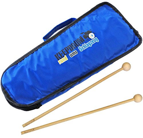 keepdrum MST04 1 Paar Schlägel + MB02 Glockenspiel Tasche für Sonor NG11