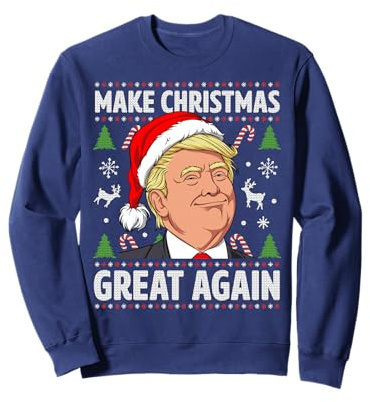 Make Christmas Great Again Funny Trump Ugly Christmas Men Sweatshirt