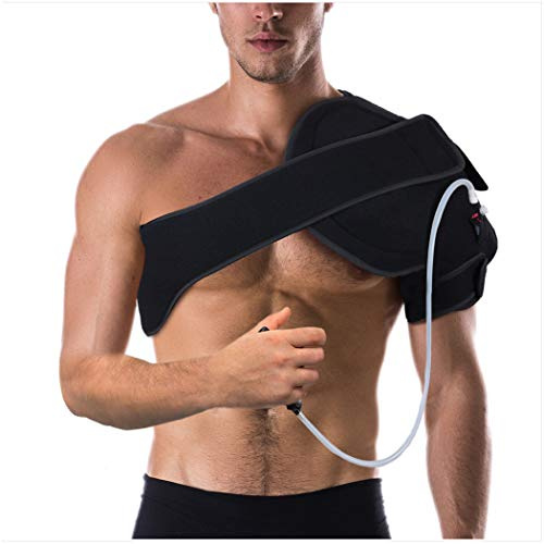NatraCure - Soporte universal para hombro con compresión en frío y caliente 16032 (para esguinces de hombro, tensiones y cirugía de manguito de rotador)