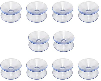 UxradG 10 Stück Multifunktionale Saugnäpfe aus Silikonkautschuk, doppelseitig, rutschfest, für Tischplatten (Größe: 20 mm)