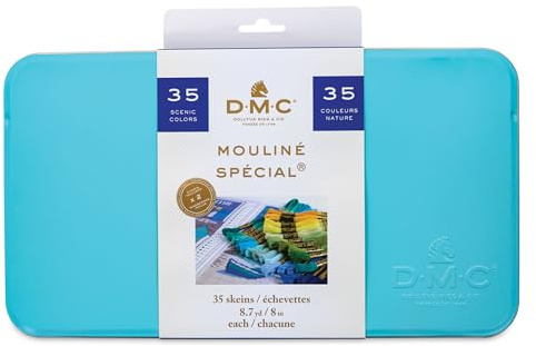 DMC Boîte de 35 fils à broder - 8 m - Couleurs scéniques