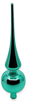Gravidus Elegante Christbaumspitze für Weihnachtsdekoration aus Kunststoff, ca. 30 cm hoch, in Gold, Silber, Rot, Türkis