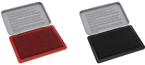 Imprint 9073M Stempelkissen Rot – Metall, Größe 12,5 x 8 cm & Imprint 9072M Stempelkissen Schwarz – Metall, Größe 11 x 7 cm
