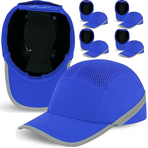 BWOLF TRIVOR - Tappo di sicurezza da uomo, con scocca in ABS EN 812, con strisce catarifrangenti, 5 pezzi