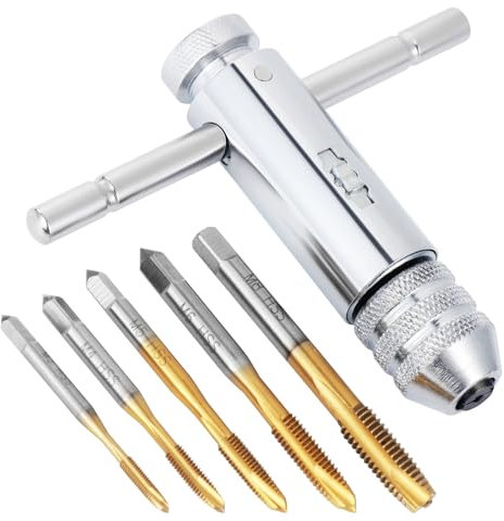 Habwea Juego de Machos Roscar M3 M4 M5 M6 M8 Machos de roscar manuales 3 mm-8 mm