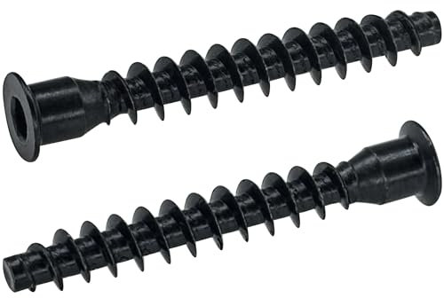 50 PCS Internal Hex Self Tapping Countersunk Connecting Screws for Furniture (Black)