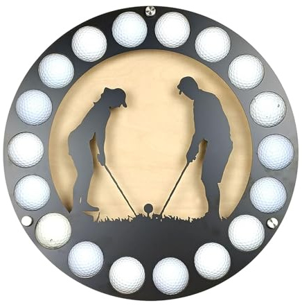 Golfträger – Dekorativer Golfballhalter, Wand-Golfballhalter, Eisen-Wandhalterung, Golfball-Halter, Präsentations-Etui, exquisite Golfball-Kollektion, Golferwaren, Geschenk für Golfliebhaber, 18