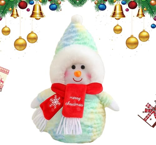 Snowman plyschleksak,Snögubbe plyschleksak 13,8 Inches Christmas Home Decor | Jul plysch fyllda söta snögubbe leksaker för barn Vuxna Flickor Pojkar Flickvän Alla hjärtans fö