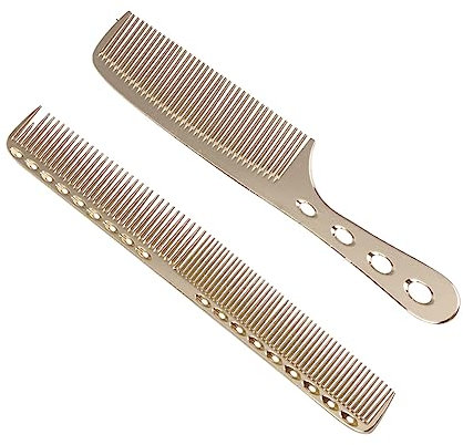 IWOWHERO 2piezas Peines Inoxidable Para Peluquería Peine De De Horquilla Suave Para Cabello