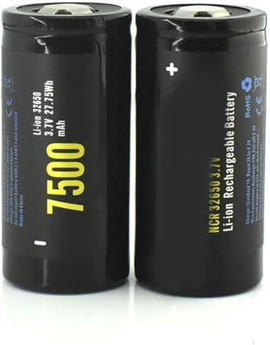 32650 litiumbatteri 3,7V litiumjonbatteri 7500mAh Uppladdningsbart batteri med stor kapacitet platt huvud med magnet