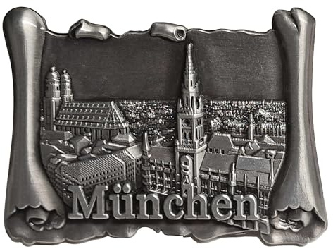 Kühlschrankmagnet 3D München Magnet Souvenir (Silber)