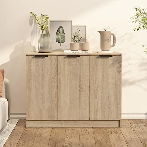 Mobile da Cucina Mobile Buffet Mobiletto multiuso Mobile salotto Credenza Rovere Sonoma 90,5x30x70 cm in Legno Multistrato Per il tavolo d'ingresso del soggiorno della sala da pranzo del corridoio