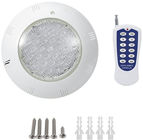 Dsacxixai Luci per piscina a led per piscine interrate Luci sommergibili subacquee dimmerabili intelligenti Rgb Luce per piscina interrata con telecomando per piscina (RVB15W)