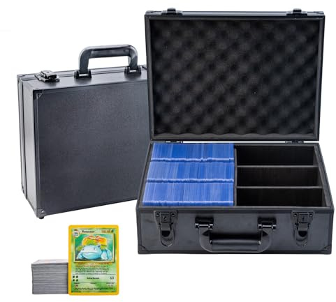 GSDOXLE Toploader Storage Box,Sports Card Case for 600+ 3 X 4 35pt Rigid Cards,Toploader Storage case with Dividers,Waterproof, Non-Slip,Trading Card Case Sports Card Storage Box with Key Lock