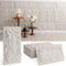 3D Wall Panel, Stone Look, Pack of 10, 45 x 25 cm, Wall Cladding, Stone Look, 2 cm Thick Wall Panels, Ceiling Cladding, 3D Wall Panel for Indoor and Outdoor Wall Decoration (White)