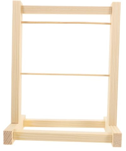 SOPOTUTU Puppenkleiderständer Holz Kleiner Puppenhaus Zubehör Faltbarer Kleiderbügel für Puppenkleidung Tragbarer Puppenschrank 20cm für Puppen Miniaturen zum Trocknen und Präsentieren