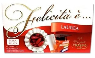 CONFETTI CRISPO ROSSI ROSSO COMMESTIBILE ALLA MANDORLA PELATA SENZA GLUTINE DA 1Kg GRAMMI 1000 PER LAUREA E SANTA CRESIMA