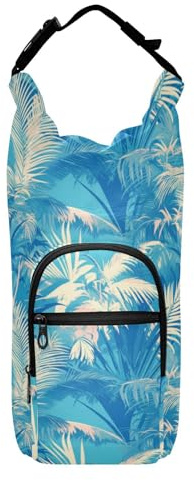 linqin Adorable bouteille d'eau en forme de feuilles de palmier, sac banane élégant pour la marche, porte-bouteille d'eau en bandoulière, convient aux bouteilles de 50/61/81/1,2 l, Feuilles de palmier