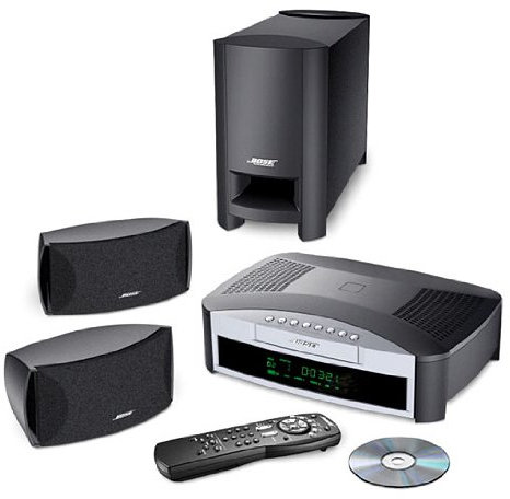 Bose 3-2-1 Series II DVD Home Entertainment System - Black or Silver - Modern - 3 Speakers - Surround Sound - 5.1 - 80W
