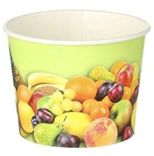 Starpak Eisbecher To Go Pappe rund 100 ml Ø 7 cm · 5,3 cm Früchte | Schrumpffolie (200 Stück)